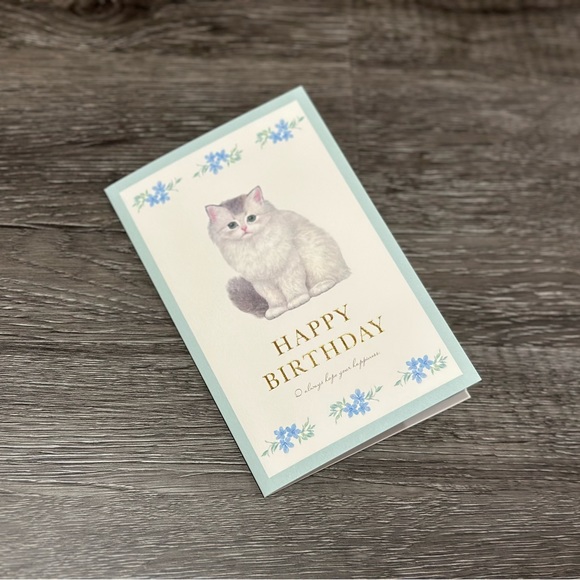 Persian Kitten Cat Birthday Card ❘ Celebrate Card ❘ Happy Birthday Card - Picture 2 of 6